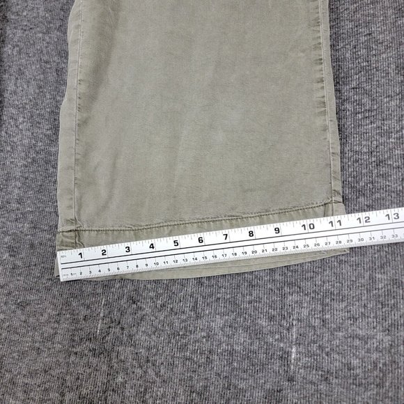 American Eagle Pants Womens 6 Green High Waist Wide Leg Paper Bag Crop - Picture 7 of 12